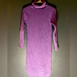 Purple sweater dress